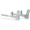 Alberts GAH-Alberts 314736 314743 - Set di 2 fermaporta a testa di donna, da avvitare, zincata galvanicamente, 115 mm
