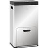 HOMCOM Bidone Immondizia a 3 Sezioni da 56L con Supporto per Deodorante, in Acciaio e PP, 45.7x35.8x76 cm, Argento