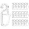 WYTNB 70 Pezzi Gancetti per Tende in Plastica Uso Multiplo Accessorio, Robustezza Gancetti Tende per Porta Rinforzato Durevole 6mm, Trasparente PC Ganci Tenda con Occhielli per Ufficio Cucina Bagno