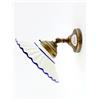 fd-bolletta arredamento e illuminazione applique ottone da parete,lampada vintage,lluminazione per interni,paralume ceramica blu an16.Misure:Sporgenza16,5cm,Ø piatto 19cm,Ø base 8cm