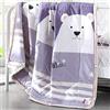 FANSU Copriletto Trapuntato Matrimoniale Singolo Elegante Reversibile Coperta Trapunta Primaverile Estivo Antipolveri Copri Letto per Camera da Letto (Orso,140x200cm)