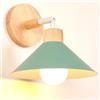 iDEGU Lampada da Parete Interno 22cm Applique da Parete in Legno e Metallo Retrò Lampadario Plafoniera Regolabile Illuminazione da Parete Moderna per Camera da Letto, Soggiorno, Bagno, Caffè (Verde)