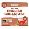 HANDPICK, Bustine di Te Nero English Breakfast Biologico (100 pezzi) | Non OGM | Tè Nero Forte, Robusto e Ricco di Caffeina | Per Te English Breakfast e Kombucha