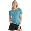 Merino Protect 100% Lana Merino Magliette Donne Collo Rotondo Maniche Corte Resistenza Odore Strato Base Viaggio Escursionismo Base Layer