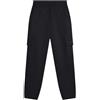 FREDDY Pantaloni Cargo Donna in Felpa Garzata con Fondo Elastico