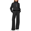 HEONSATI Tuta Senza Cappuccio Donna Offerta Felpata Sportiva Felpa Zip Up + Pantaloni Completi 2 Pezzi Larghi Invernale Oversize Taglie Forti Leggeri Jogging Morbido