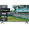 CHiQ L32H8CG TV 32 pollici, Smart TV, FHD, senza cornice in metallo, HDR10 e HLG, triplo sintonizzatore