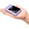 SSY POWER 10000mAh Piccolo Power Bank Ricarica Rapida 22.5W Mini USB C Caricabatterie Portatile con Batteria Esterna Compatta per iPhone Gilet Riscaldato Giacca Sciarpa (Viola)
