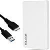 Storite Disco Rigido Esterno 500GB HDD USB 3.0 Ultraveloce e Sottile Espansione Archiviazione Backup Dati - Disco Rigido Portatile Compatibile con Mac, Laptop, PC, Xbox, Xbox One, PS4 (Bianco)