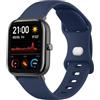 Tobfit Cinturino per Amazfit GTS 2 Mini/GTS 4 Mini/GTS 2/GTS, Cinturino in Silicone Morbido Cinturino per Amazfit Bip 3/Bip U/Bip Lite/Bip S/Bip/Amazfit GTS 4/GTS 3/GTS 2e/GTR 42mm (Blu navy)