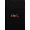RHODIA 202009C - Bloc-Notes a punto metallico N°20 Black - A4+ 21 x 31,8 cm- Quadretti piccoli - 80 fogli staccabili foratura a 4 buchi - Carta Clairefontaine Bianca 80g/m² - COPERTINA in carta trattata