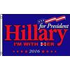 AZ FLAG Bandiera Hillary Clinton Presidente Stati Uniti 2016 150x90 cm | Uso interno ed esterno bandiera decorativa d'Hillary doppie cuciture e bordi rinforzati con occhielli metallici