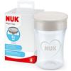 NUK Magic Cup Bicchiere antigoccia | Bordo anti-rovesciamento a 360° | 8+ mesi | Senza BPA | 230 ml | Bianco (cuori)
