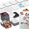 Cruzix Magneti vuoti per frigorifero a sublimazione per casa, cucina, frigorifero, forno a microonde, decorazione da parete o calendario per ufficio con 30 pezzi stampati a sublimazione quadrati vuoti, 30