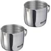 Westmark Caraffa per latte Brasilia 30 ml - ideale per panna, latte, miele e altri ingredienti per caffè e tè, accessori per baristi - acciaio inox, 2 pz.