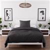 Intemporel Boemia Set Copripiumino Microfibra, Nero, 140 x 200 cm