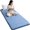 FZKun Materasso singolo per il pavimento con sacchetto di stoccaggio sottovuoto riutilizzabile - Tatami Giapponese Materassino Futon in cotone arrotolabile, letto per ospiti pieghevole (80 x 190 cm, blu)