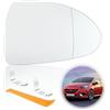 HTTYHT Vetro a specchio sostituzione per Opel Corsa D 07.2006-08.2014/Corsa E 09.2014-06.2019 Riscaldabile Specchio esterno regolabile adatto lente di retromarcia specchio di vetro di retromarcia (Sinistra)