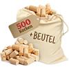 ELES VIDA 500 Nuovi Tappi Artigianali - Come per Vino per Decorare, abbellire, Artigianato - Tappi per Bottiglie Naturali Come Accessori Artigianali per Bambini