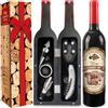 ZBPASL Set apribottiglie cavatappi, set regalo accessori per vino, apribottiglie cavatappi con tagliacapsule, Tappo per Vino,Versatore per Vino (nero 03)