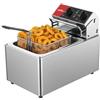 CROSSON Friggitrice Elettrica Professionale 8L 3250W Friggitrice a Olio Elettrica Temperatura Controllata 80-200°C per Cucina Hotel Ristorante