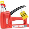 Rapid R53 Graffatrice Manuale Leggera per il Fissaggio di Tessuti e Tappezzeria su Pareti in Legno, Impugnatura Ergonomica, Meccanismi Interni in Acciaio, Realizzata in Svezia, 117 x 32 x 180 mm