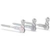 Alberts GAH-Alberts 314682 314699 - Set di 3 fermaporta a testa di donna, da avvitare, zincata galvanicamente, 129 mm