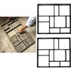 TuAut 2 stampi per pavimentazioni in Cemento e plastica, 45 x 40 cm, per pavimentazioni da Giardino, per pavimentazione, terrazzo, bricolage, vialetti, Fai da Te (2 Pezzi F 45 x 40 x 4 cm)