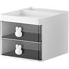JOYBOS Comodino multifunzionale di archiviazione e organizzazione con cassetti, bianco, 12 x 16 x 11,5