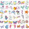 HOWAF Tatuaggi temporanei per Bambini, 80 Foglio Tatuaggio Set de Unicorno Farfalla Sirena Tattoo Bambini Tatuaggi Finti Adesivi per Bambini Festa di Compleanno Sacchetti Regalo Giocattolo