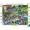 Ravensburger Puzzle per bambini Ravensburger - La nostra città verde - Puzzle a cornice da 24 pezzi per bambini dai 4 anni in su con gioco di oggetti nascosti