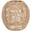 Happyyami Tessuto Ciondolo Fratella- Corda Rattan Armatura Retro Lampadario Coperta 15X15cm per Soggiorno Camera Hotel Ristorante