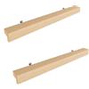 Sossai Maniglie per mobili in legno di faggio | GAH01 | interasse fori 160mm, lunghezza 220mm, 2 pezzi