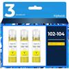 alphaink 3 Inchiostri Gialli Compatibili con Epson T104 per EcoTank ET-2710 ET-2712 ET-2711 ET-2714 ET-2715 ET-4700 ET-2720 ET-2721 ET-2726 (3-Pack T1044)