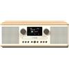 Pure Classic C-D6 Sistema Musicale (Lettore CD, DAB+/FM, Bluetooth, AUX, USB, Sveglia/Timer per il Sonno) Cotone Bianco/Quercia