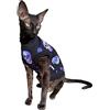 Kotomoda Sphynx Cat's T-shirt Purple Skulls (L)