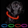 Nepfaivy Collare Luminoso per Cani - Collare per Cani a LED Ricaricabile per Portare a Spasso di Notte, Collare per Cani Impermeabile e Regolabile con 3 Modalità di Lampeggio, Rosso