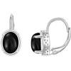 POPLYKE Orecchini in onice nero da donna Orecchini con chiusura a leva in argento sterling Gioielli neri Regalo per donna