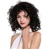 WIG ME UP - DW-2698-2BH30 Parrucca Donna Corta Altezza spalle Scompigliata Riccia Voluminosa Marrone castagna Mix Castano Castano scuro