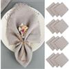RVLZKCPG 12 Pezzi Tovaglioli Stoffa, 42 x 42 cm Tovaglioli Cotone per Matrimoni, Compleanni e Decorazioni da Tavolo (Grigio Chiaro)