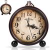 BORDEAG Sveglia Vintage Analogica Senza Ticchettio, Orologio da Tavolo Silenzioso, da Comodino per Chi Dorme Pesante Con Quadrante Grande da 4 Pollici