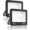 HAPYLUMI Faretto LED da Esterno, 2 Pezzi 50W Faro LED Esterno 5000LM Potente Faretti LED 6500K Bianco Fredda, IP67 Impermeabile Fari LED Esterno per Giardino Patio Terrazza