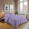MistyMorning Set copripiumino in tinta unita, biancheria da letto e lino di qualità morbida e premium, cotone egiziano con 200 fili. (Lilla, matrimoniale)
