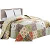 Delindo Lifestyle Copriletto patchwork Dakota, vintage, matrimoniale in stile patchwork, 220 x 240 cm
