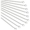 NBEADS 10 Catena per Collana da 75cm, per Collane A Catena Portacavi in Acciaio Inossidabile da 2.5 mm 304 con quelliusure A Moschettone per La Creazione di Gioielli, Colore Acciaio Inossidabile