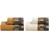 Lisola Set Asciugamani da Viso e Bidet, 2 Asciugamani 110x60 cm + 2 Asciugamani 60x40 cm, in Spugna di Cotone 430 gr/mq, con Balza in Raso. Modello: Royal