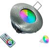 zhongshan Faretto Silver spazzolato Led da incasso per bagno box doccia lampada RGBW 4000k 5W GU10 cromoterapia con telecomando cambia colore ed effetti partenopeautensili®