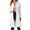 Allegra K Donna Cappotto Lunghi Invernale Elegante Cappotti Per Bottoni Tasche A Maniche Lunghe Bianco Crema M