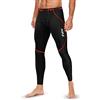 FDX - Pantaloni Super Termici da Uomo, con Strato di Base a Compressione, Leggings Ideali da Indossare per la Corsa Quando Fa Freddo, FDX-251-51, Black/Red, S