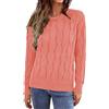 Generic Maglione Donna Taglie Forti - Donna 2022 Maglioni Pullover In Maglia A A Maniche Lunghe Con Girocollo Morbido Elegante Carino Cognata Maglioni